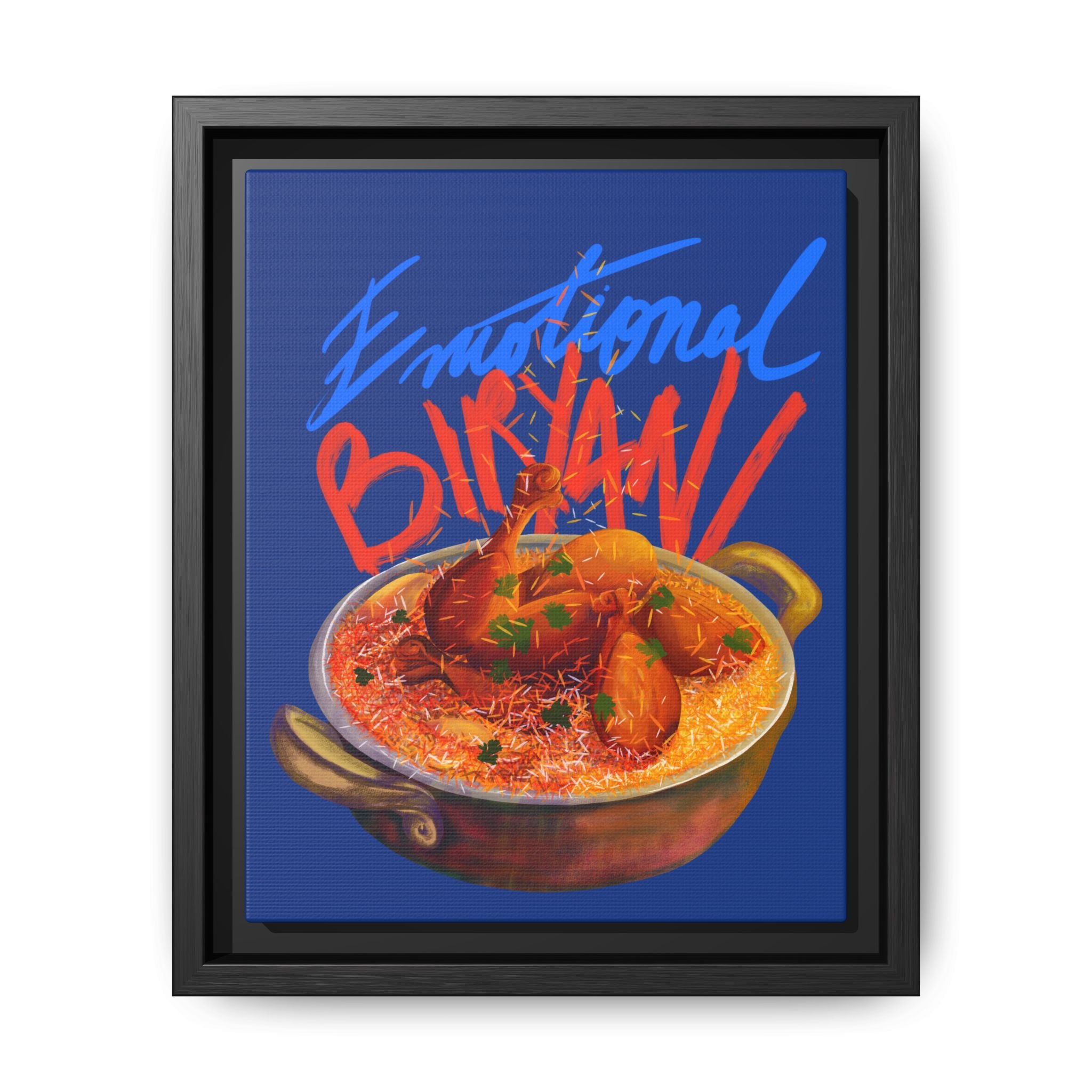 Emotional Biryani Framed Canvas