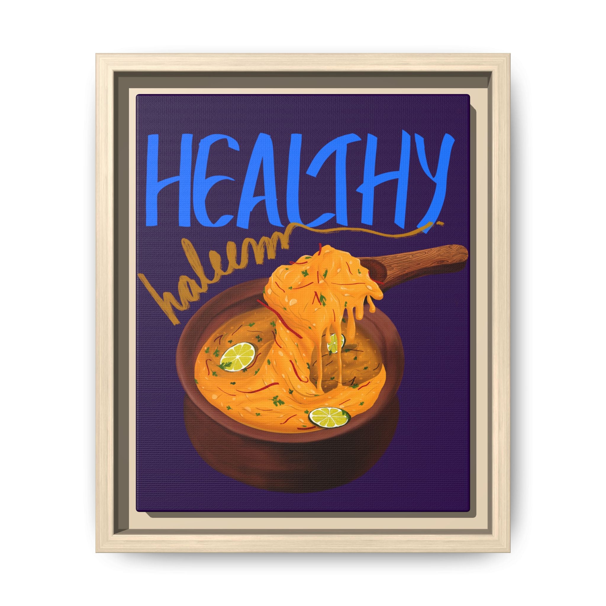 Healthy Haleem Framed Canvas