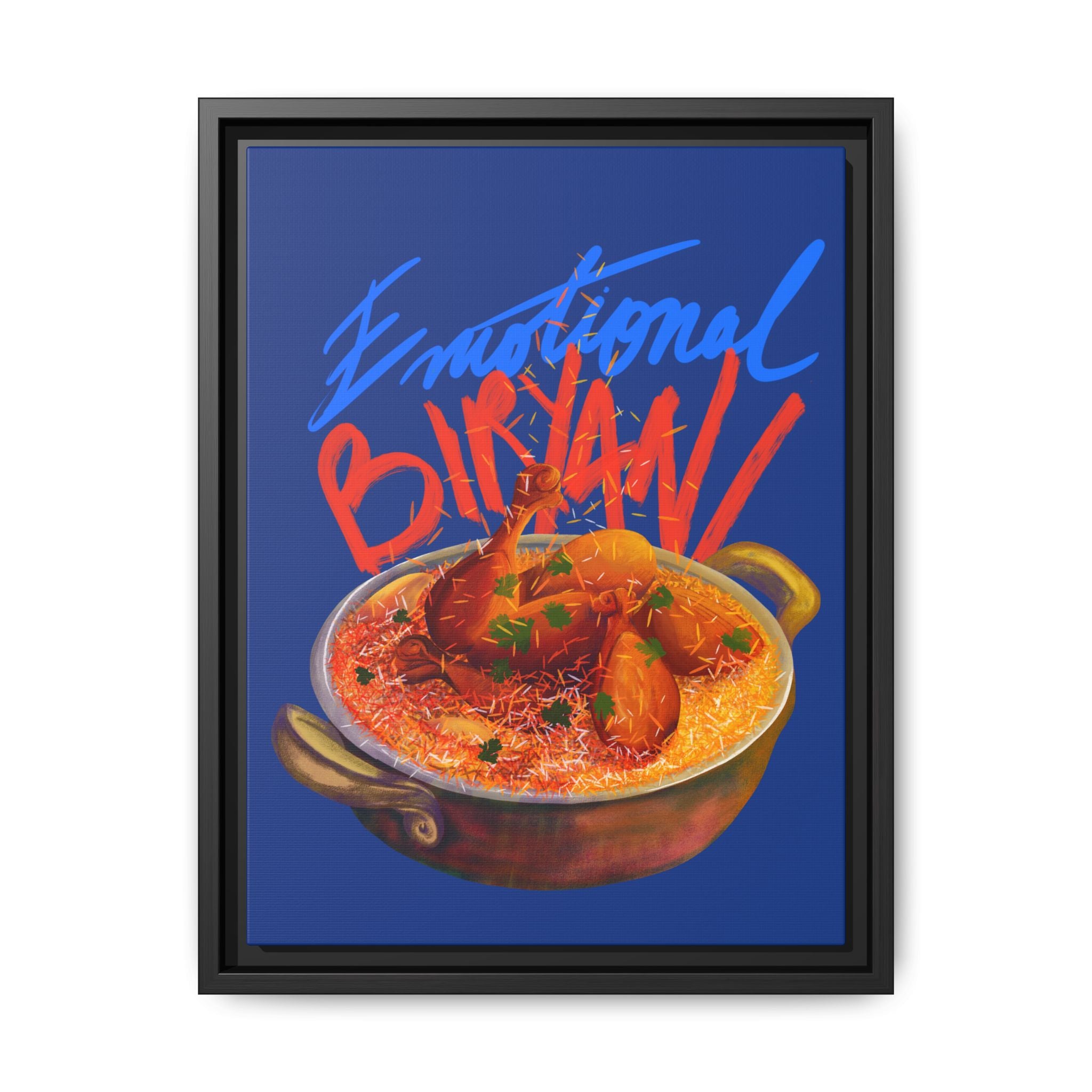 Emotional Biryani Framed Canvas
