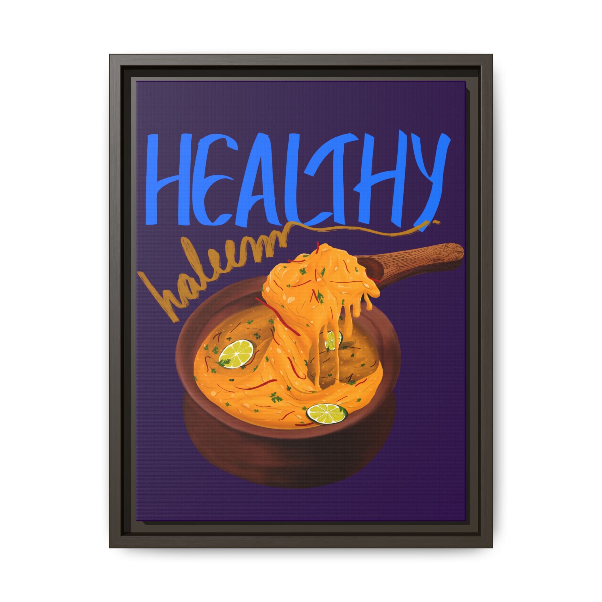 Healthy Haleem Framed Canvas