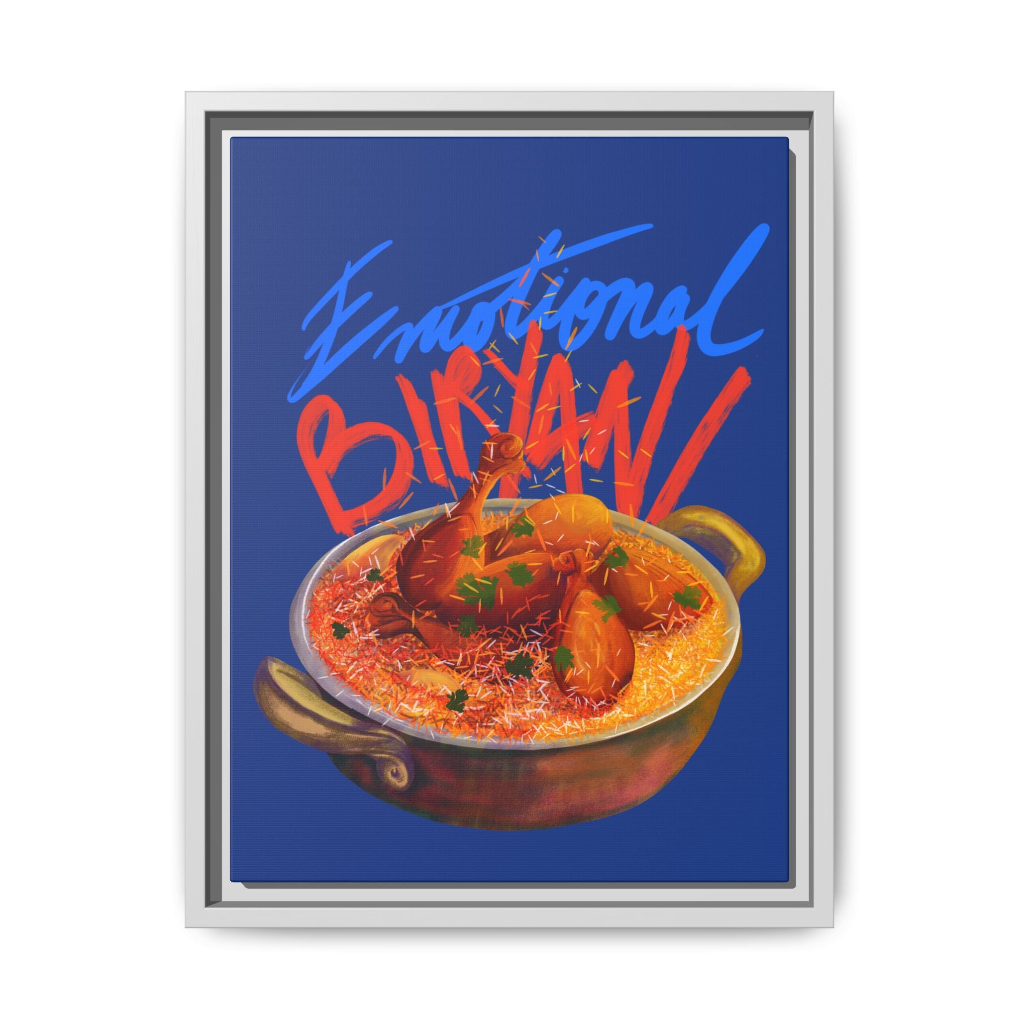 Emotional Biryani Framed Canvas