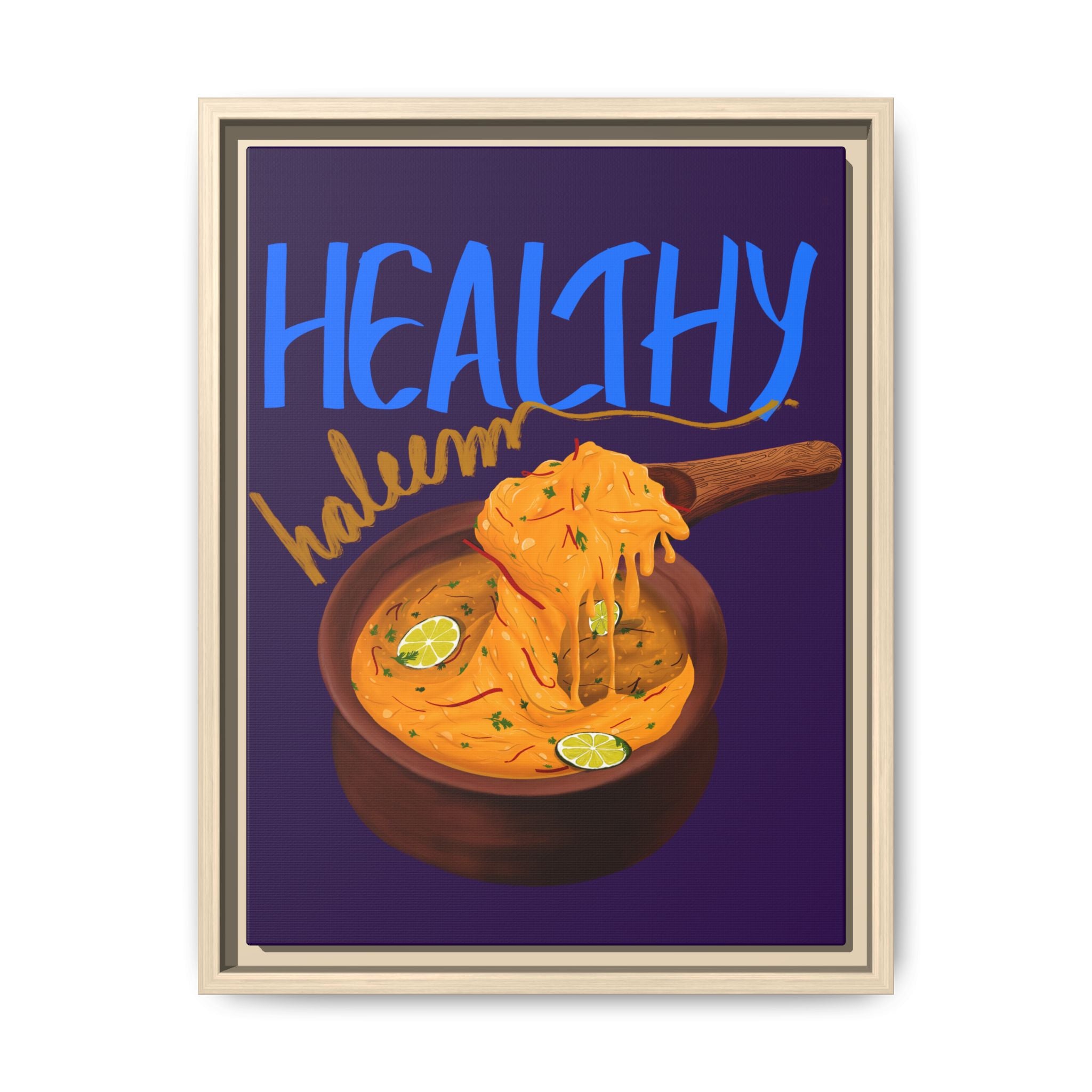 Healthy Haleem Framed Canvas