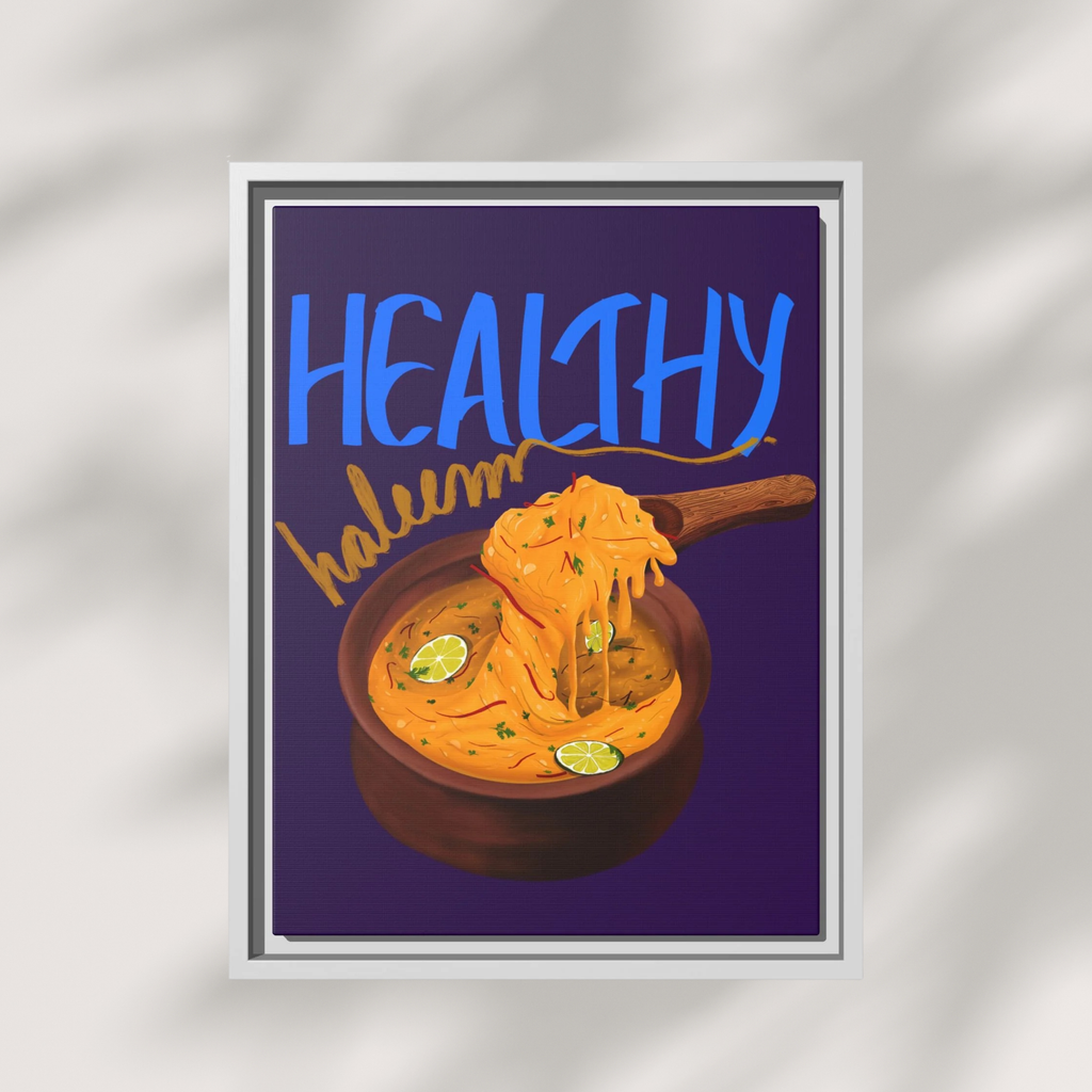 Healthy Haleem Framed Canvas