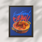 Emotional Biryani Framed Canvas