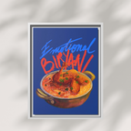 Emotional Biryani Framed Canvas