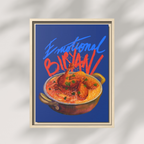 Emotional Biryani Framed Canvas