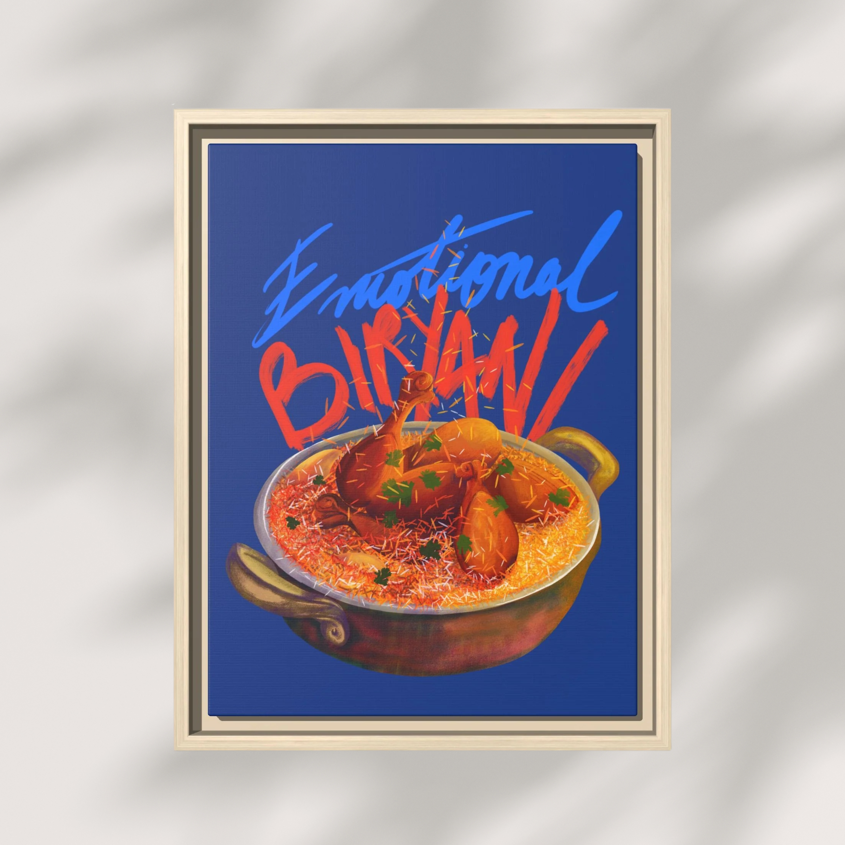 Emotional Biryani Framed Canvas
