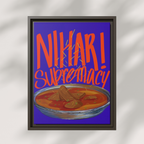 Nihari Supremacy Framed Canvas