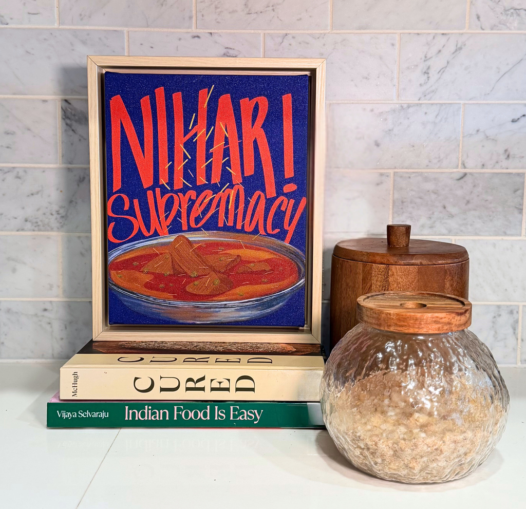 Nihari Supremacy Framed Canvas